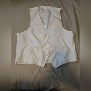 White Button-Up Vest